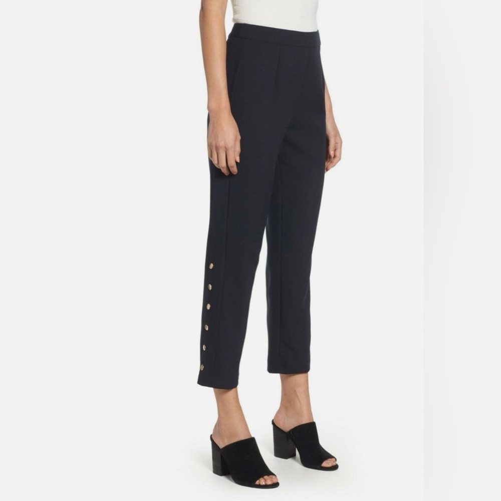J.O.A. Crop Ankle Pants Sap Side Button